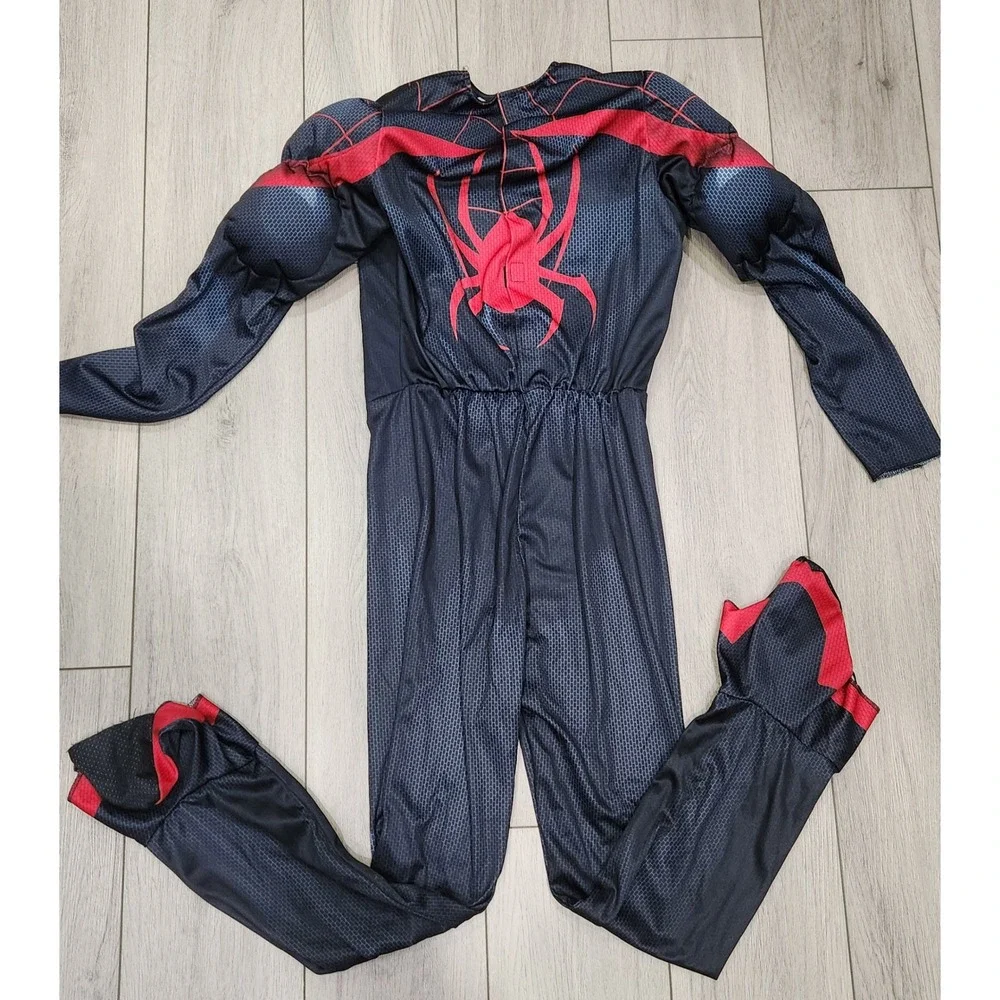 Miles Morales Marvel Spider-Man Costume Boys L Padded Muscle Jumpsuit Halloween
